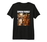 Espresso Yourself Amante del café y los Perros Camiseta Premium