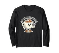 Espresso Yourself Taza de café Cantante Icono Divertido Juego de Palabras Manga Larga