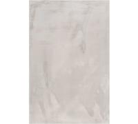 Esprit Alfombra de piel de conejo artificial suave gris claro 170x120