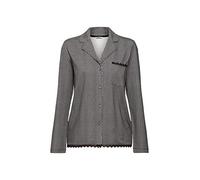 ESPRIT Algodón Estampado Encaje Sus S.Shirt_a_l Camiseta de Pijama, Black 3, 40 para Mujer