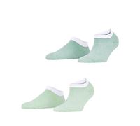 ESPRIT Fine Stripe Multipack W Sn algodón lisos 2 pares, Calcetines cortos Mujer, Verde Sortiment 0140, 35-38