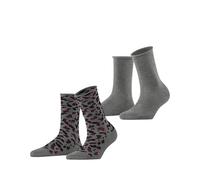 ESPRIT Art Pattern Multipack W So algodón estampados 2 pares, Calcetines Mujer, Gris Light Grey 3400, 39-42