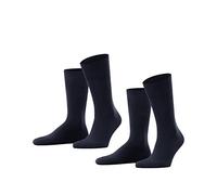 ESPRIT Basic Easy 2-Pack M So algodón lisos 2 pares, Calcetines Hombre, Azul Marine 6120, 39-42