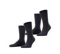 ESPRIT Basic Easy Multipack M So algodón lisos 2 pares, Calcetines Hombre, Azul Navy Melange 6127, 43-46