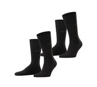 ESPRIT Basic Easy Multipack M So algodón lisos 2 pares, Calcetines Hombre, Negro Black 3000, 43-46