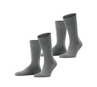 ESPRIT Basic Easy Multipack M So algodón lisos 2 pares, Calcetines Hombre, Gris Light Grey Melange 3390, 43-46