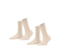 ESPRIT Basic Pure 2-Pack W SO algodón unicolor 2 pares, Calcetines Mujer, Rosa (Orchid 8985), 35-38