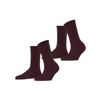 ESPRIT Basic Pure Multipack W So algodón lisos 2 pares, Calcetines Mujer, Rojo Shadow Red 8138, 39-42