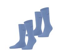 ESPRIT Basic Uni Multipack M So algodón lisos 2 pares, Calcetines Hombre, Azul Light Blue 6541, 43-46