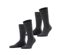 ESPRIT Basic Uni Multipack M So algodón lisos 2 pares, Calcetines Hombre, Gris Anthracite Melange 3080, 43-46