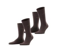 ESPRIT Basic Uni Multipack M So algodón lisos 2 pares, Calcetines Hombre, Marrón Dark Brown 5230, 43-46