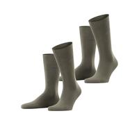 ESPRIT Basic Uni Multipack M So algodón lisos 2 pares, Calcetines Hombre, Verde Thymian 7821, 43-46