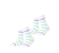 ESPRIT Brushed Stripes 2 Pack W SO algodón estampado 2 pares, Calcetines Mujer, Blanco (White 2000), 35-38