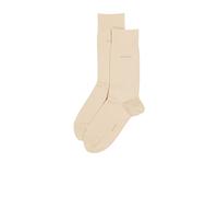 ESPRIT Basic Uni Multipack M So algodón lisos 2 pares, Calcetines Hombre, Beis Cream 4011, 47-50
