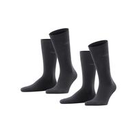 ESPRIT Basic Uni Multipack M So algodón lisos 2 pares, Calcetines Hombre, Negro Black 3000, 47-50