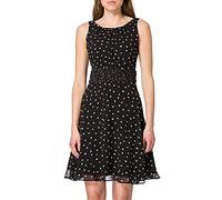 Esprit Collection Mujer Chiffon Dress With A Gathered Waist Vestido, Black 3 003, 40