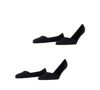 ESPRIT Cotton Invisible Multipack W In algodón invisibles lisos 2 pares, Calcetines pinkies Mujer, Negro Black 3000, 39-42