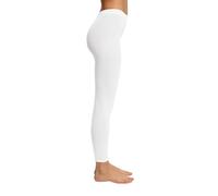 ESPRIT Cotton W Le algodón lisos 1 pieza, Leggings Mujer, Blanco White 2000, 38-40