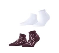ESPRIT Eclipse Dots Multipack W Sn algodón estampados 2 pares, Calcetines Mujer, Multicolor Shadow Red White 0020, 39-42