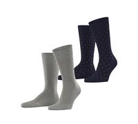 ESPRIT Fine Dot Multipack M So algodón estampados 2 pares, Calcetines Hombre, Multicolor Blau Grau 0120, 43-46
