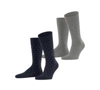 ESPRIT Fine Dot Multipack M So algodón estampados 2 pares, Calcetines Hombre, Multicolor Blue Grey 0210, 43-46
