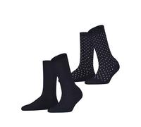 ESPRIT Fine Dot Multipack W So algodón estampados 2 pares, Calcetines Mujer, Azul Marine 6120, 39-42