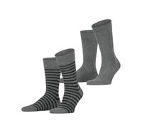 ESPRIT Fine Stripe Multipack M So algodón estampados 2 pares, Calcetines Hombre, Gris Light Grey 3400, 43-46