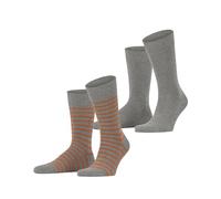 ESPRIT Fine Stripe Multipack M So algodón estampados 2 pares, Calcetines Hombre, Gris Light Grey 3410, 39-42