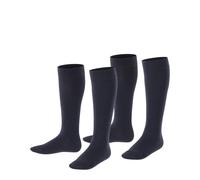 ESPRIT Foot Logo Multipack K Kh algodón lisos 2 pares, Calcetines largos Unisex niños, Azul Marine 6120, 27-30