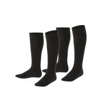 ESPRIT Foot Logo Multipack K Kh algodón lisos 2 pares, Calcetines largos Unisex niños, Negro Black 3000, 35-38