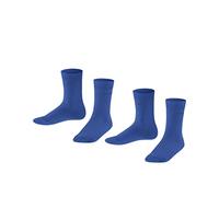 ESPRIT Foot Logo 2-Pack K SO algodón unicolor 2 pares, Calcetines Unisex niños, Azul (Deep Blue 6046), 27-30