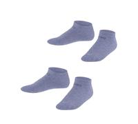 ESPRIT Foot Logo Multipack K Sn algodón lisos 2 pares, Calcetines cortos Unisex niños, Azul Jeans 6458, 27-30