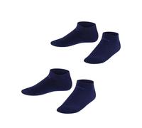 ESPRIT Foot Logo Multipack K Sn algodón lisos 2 pares, Calcetines cortos Unisex niños, Azul Marine 6120, 31-34