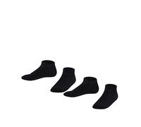 ESPRIT Foot Logo Multipack K Sn algodón lisos 2 pares, Calcetines cortos Unisex niños, Negro Black 3000, 27-30