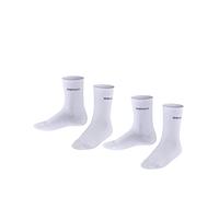 ESPRIT Foot Logo Multipack K So algodón lisos 2 pares, Calcetines Unisex niños, Blanco Off-White 2010, 27-30