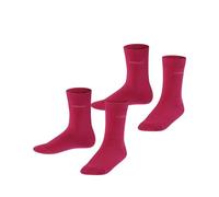 ESPRIT Foot Logo Multipack K So algodón lisos 2 pares, Calcetines Unisex niños, Rojo Scarlet 8859, 31-34