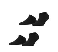 ESPRIT Uni Multipack W Sn algodón lisos 2 pares, Calcetines cortos Mujer, Negro Black 3000, 39-42