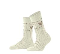 ESPRIT Norwegian Heart W So algodón Estampados Calcetines, Blanco Woolwhite 2060, 35-38 para Mujer