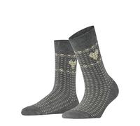 ESPRIT Norwegian Heart W So algodón estampados 1 par, Calcetines Mujer, Gris Light Grey Melange 3390, 35-38