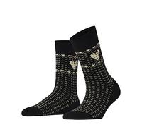 ESPRIT Norwegian Heart W So algodón estampados 1 par, Calcetines Mujer, Negro Black 3000, 35-38