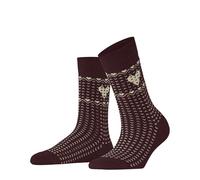 ESPRIT Norwegian Heart W So algodón estampados 1 par, Calcetines Mujer, Rojo Purple Wood 8724, 35-38