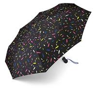 Esprit Paraguas plegable Easymatic Light Little Leaves, Negro , 97 cm