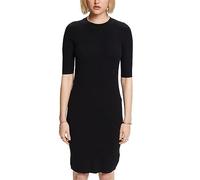 ESPRIT Reciclado: Vestido Acanalado, Negro, S