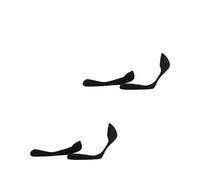 ESPRIT Solid Low Double Pack W In algodón invisibles lisos 2 pares, Calcetines pinkies Mujer, Negro Black 3000, 35-38