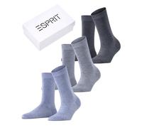 ESPRIT Solid Mix 3-Pack W SO lyocell algodón unicolor 3 pares, Calcetines Mujer, Multicolor (Sortiment 0010), 35-38