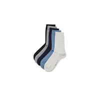 ESPRIT Solid Mix 5-Pack K So algodón lisos 5 pares, Calcetines Unisex niños, Multicolor Black Grey Blue Beige Mix 0070, 23-26