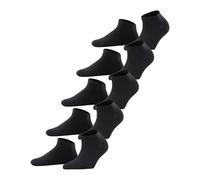ESPRIT Solid W Sn algodón lisos pack múltiple, Calcetines cortos Mujer, Negro Black 3000-O, 36-41