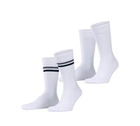 ESPRIT Tennis Stripe Multipack M So algodón estampados 2 pares, Calcetines Hombre, Blanco Off-White 2010, 43-46