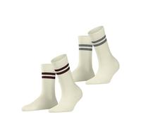 ESPRIT Tennis Stripe Multipack W So algodón estampados 2 pares, Calcetines Mujer, Blanco Turtel Dov 2140, 35-38