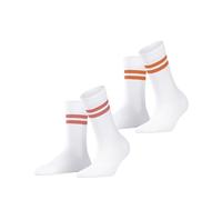 ESPRIT Tennis Stripe Multipack W So algodón estampados 2 pares, Calcetines Mujer, Blanco Wool White 2060, 35-38